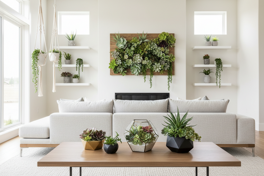 7 Trendy Ways to Style Artificial Succulents in Your Living Room