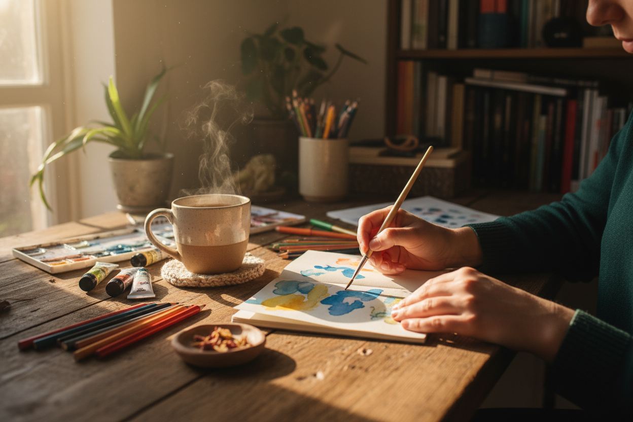 The Morning Creative Ritual: Why 15 Minutes of Crafting Beats Scrolling