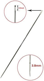 4“ Upholstery Large Eye Long Needle Apply to Home or Work Hand Sewing Tapestry Embroidery (4 inchX2 + Leather)
