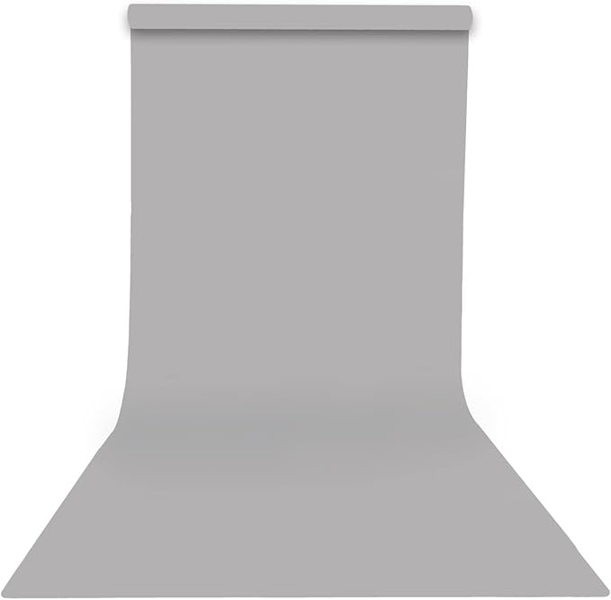 Yizhily Seamless Photogrphy Background Paper, Paper Backdrop Roll for Photoshoot, 53" x16', Pursuit Grey