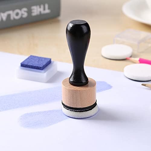 Ink Paints Mixing Blending Tool Mini Round Foam Refills, for Scrapbooking Craft, Control of Ink Placement, No More Inky Fingers Ink Blending Tool with Spare Pads for Rubber Stamping & Scrapbooking