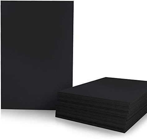 Black Foam Board 8 x 10 x 3/16" (5mm) Inch, 15 Pack Acid-Free Foam Core Poster Board Sheets for Art, Crafts, Presentation, Vision Board, Signboard, and Party Decorations