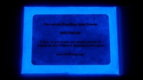 Glow in The Dark Pigment Powder - Neutral and Fluorescent Color for Art Painting, Fine Art, Nail Art Paint, and DIY Crafts - Long Lasting 10+ Color Options - Fluorescent Blue - (1 Kilogram)