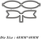 Ammsochy Cutting Dies Metal Stencils Scrapbooking Tools DIY Craft Carbon Steel Embossing Template for Paper Card Making Album Arts Crafts Supplies (Mini Bow tie-6.8x4cm)