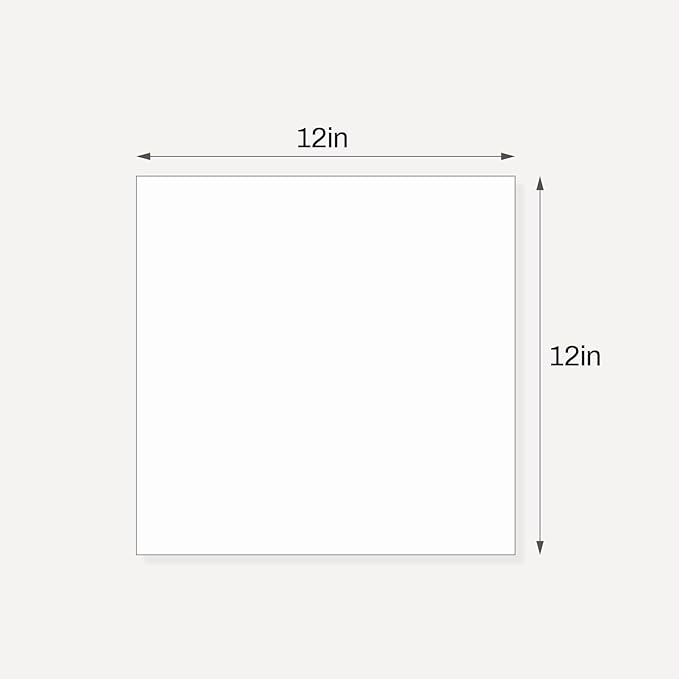 Somime 10 Pack Backing Boards, 12x12 Uncut White Mats Matboards, Acid-Free Backerboards for Art Prints, Ideal for Photos, Pictures, Prints, and Frames