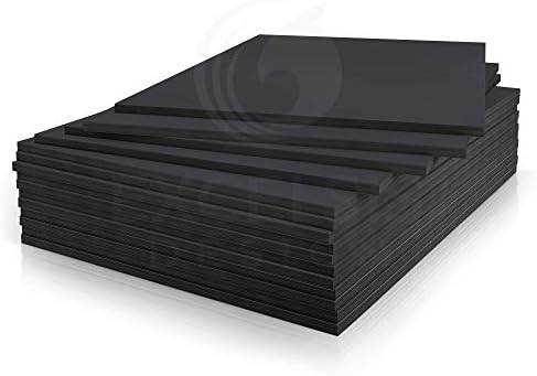 Black Foam Board 8 x 10 x 3/16" (5mm) Inch, 15 Pack Acid-Free Foam Core Poster Board Sheets for Art, Crafts, Presentation, Vision Board, Signboard, and Party Decorations