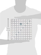 TrueCut Square 9.5" x 9.5" Quilting Ruler with Track and Guide for Straight Cuts - Innovative Quilting and Sewing Ruler for Accurate Fabric Cuts with 1/8th Measurements