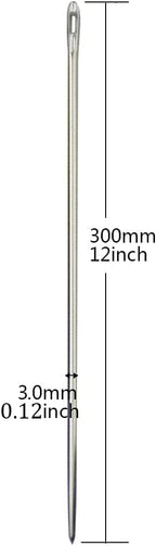 12'' Long Needle,Big Sewing Needle,with Needle Storage Tube Large Needle