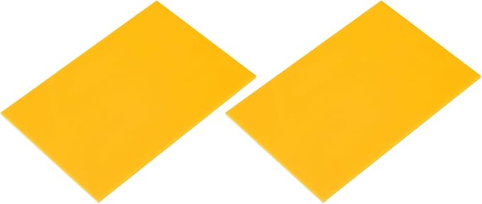 MECCANIXITY 2 Pcs Stained Glass Sheet Mosaic Tile 7.9 Inch x 5.9 Inch Lemon Yellow Stained Glass Sheets for Crafts DIY Art Project