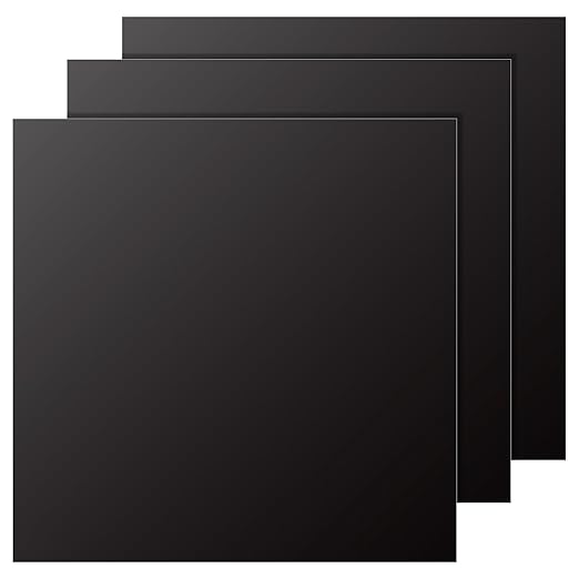 3PCS 12 x 12 x 1/16(0.06”) Inch Anodized Aluminum Sheet, 5052 Black Aluminum Engraving Blanks, 1.5MM Thin Metal Plates for Laser Engraving, Crafting, DIY, House Decoration