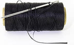 4“ Upholstery Large Eye Long Needle Apply to Home or Work Hand Sewing Tapestry Embroidery (4 inchX2 + Leather)