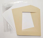 6x8 Mat for 8x10 Frame - Precut Mat Board Acid-Free Show Kit with Backing Board, and Clear Bags Marzipan Beige 6x8 Photo Matte Made to Fit a 8x10 Picture Frame Matboard for Framing, Pack of 10 Mats