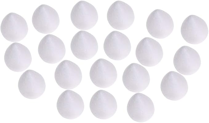 EORTA 80 Pieces Fondant Flower Forming Holders Oval Foam Flower Modeling Support Sugar Fondant Flowers Making Accessories for DIY Sugarcraft Baking Art, Small, 2X2.5 CM