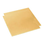 18 Gauge Brass Sheet，H62 Brass Plates Metal 0.039" Thickness x 5.9" Width x 5.9" Lenght, for Models, Crafts, Repairs, Electrical, 2Pcs
