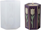 Tulip Flower Candle Molds,3D Floral Silicone Molds Pillar Candles Mold for Resin Casting Soap Making - DIY Wedding Decor Home Craft Supplies