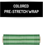 PSBM Green Stretch Wrap, 15 Inch x 1476 Feet, 8 Pack, Tinted Pre-Stretched Shrink Wrap Film for Moving, Packaging, Pallet Wrapping