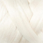 Natural Wool roving, 8 OZ. Best for Needle Felting, handcrafts and Spinning. Natural Colours, un-Dyed. (White Ecru, 8 oz)