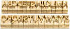 ZONEPACK Copper Brass Stamping Flexible Alphabet Number Symbol Character Stamp Mold Die, Letter Holder, Positioning Plate DIY for Hot Foil Stamping Machine (26pcs MEB Uppercase)