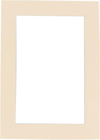 8.5x11 Mat Bevel Cut for 7x9 Photos - Acid Free Cream Precut Matboard with Backing Board and Crystal Clear, Self Seal Photo Mat Bag - for Pictures, Photos, Framing - 4-ply Thickness