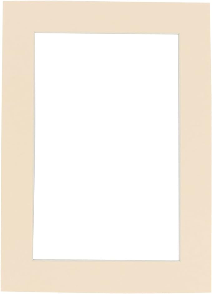Pack of Ten Acid Free 11x14 Mats Bevel Cut for 8.5x11 Photos - Cream Precut Matboards With Backing Boards and Self Seal Photo Mat Bags For Pictures, Photos, Framing - 4-ply Thickness