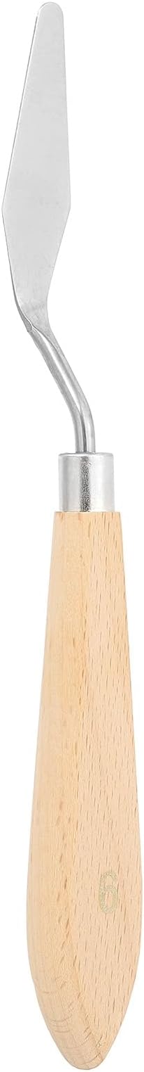 PATIKIL Art Spatula, No.6 15mm Stainless Steel Flexible Palette Knife Painting Knife Painting Spatula Oil Painting Mixing Scraper with Wood Handle for Canvas Acrylic Painting, Brown