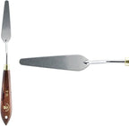 Creative Mark Stainless Steel Palette Knife Painting Tools - Paint Palette with Wooden Handle - Variety of Shapes and Sizes - 11T, 3 in