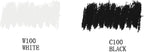 Artecho Oil Pastels Set of 12 PCS, 6 White and 6 Black, Crayons for Art Painting, Drawing, Blending (10 x 70 mm)