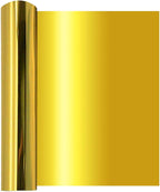 Tvinyl Warehouse Gold HTV Foil Heat Transfer Vinyl Roll 12" x 6FT for T-Shirt, Compatible with All Cutters
