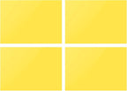 DMiotech 4Pcs Correction Gel Light Filter Overlay Transparent Plastic PVC Sheets Yellow for Photo，Film,Video