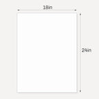 10 Pack Backing Boards, 18x24 Uncut White Mats Matboards, Acid-Free Backerboards for Art Prints, Ideal for Photos, Pictures, Prints, and Frames