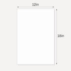10 Pack Backing Boards, 12x18 Uncut White Mats Matboards, Acid-Free Backerboards for Art Prints, Ideal for Photos, Pictures, Prints, and Frames
