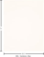 PA Paper Accents Stash Builder Textured Cardstock 8.5" x 11" Snow White, 65lb Colored cardstock Paper for Card Making, Scrapbooking, Printing, Quilling and Crafts, 25 Piece Pack