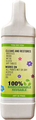 Green Piece® Paint Brush Cleaner and Restorer for Art Paint Brushes - 100% Natural - Non-Toxic - Wet or Dry Paint - No Chemicals - Oil or Acrylic Paints, Wood and Metal - Amazing Power - 18 Oz