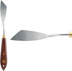 Creative Mark Stainless Steel Palette Knife Painting Tools - Paint Palette with Wooden Handle - Variety of Shapes and Sizes - 38T, 2-3/4 in