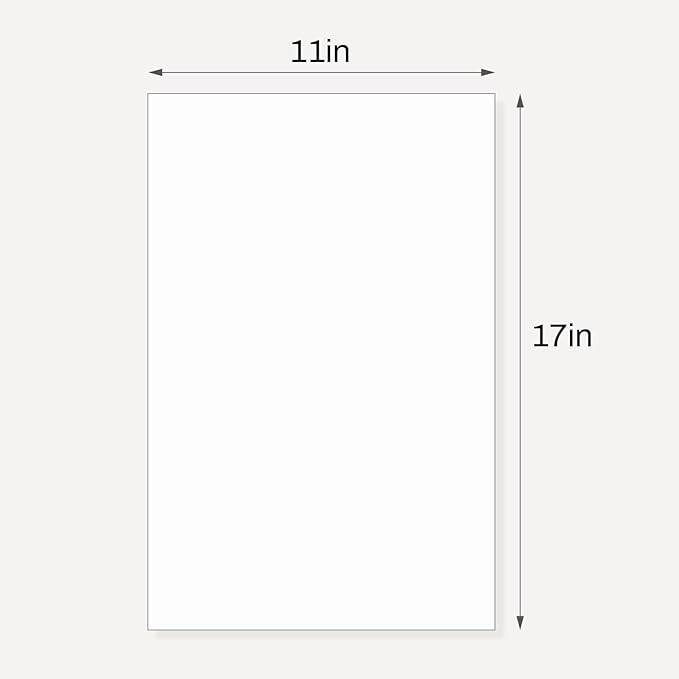 Somime 10 Pack Backing Boards, 11x17 Uncut White Mats Matboards, Acid-Free Backerboards for Art Prints, Ideal for Photos, Pictures, Prints, and Frames