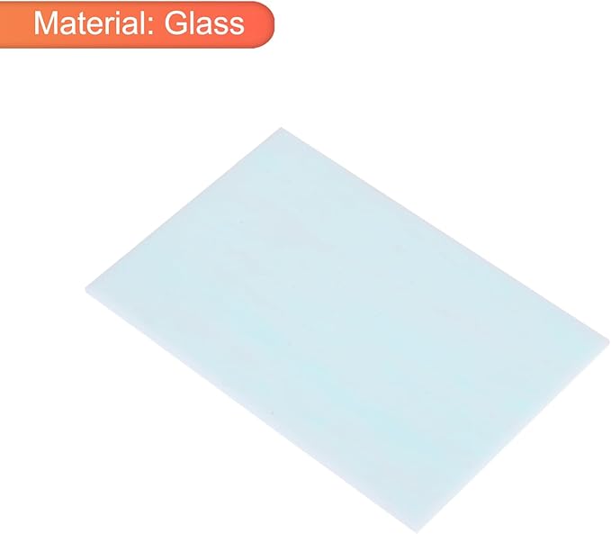 MECCANIXITY 2 Pcs Stained Glass Sheet Mosaic Tile 7.9 Inch x 5.9 Inch Light Blue Stained Glass Sheets for Crafts DIY Art Project