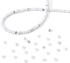 Natural White Howlite Disk Stone Beads 4x2mm 160pcs Rondelle Loose Semi Gemstone Beads for Jewelry Making Design