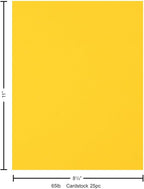 Accent Design Paper Accents Stash Builder Cardstock 8.5" x 11" Daffodil, 65lb colored cardstock paper for card making, scrapbooking, printing, quilling and crafts, 25 piece pack
