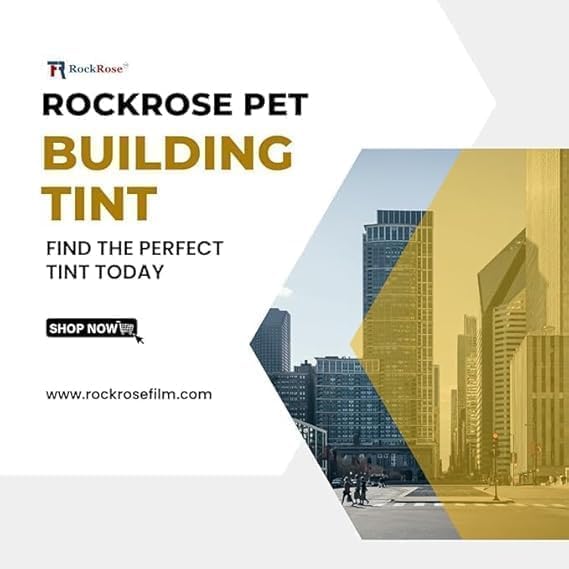 Rockrose Professional Window Tint for Home – One Way Privacy Window Film for Home Offices Heat Blocker Reflective Adhesive Mirror Tint with 99% UV Block – Silver 72in x 100FT