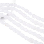 Natural White Agate Cuboid Stone Loose Semi Gemstone Beads for Jewelry Making 8mmx12mm 38cm/Strand