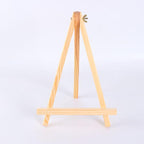 9.4" Tall Natural Pine Wood Tripod Easel Photo Painting Display Portable Tripod Holder Stand& Adjustable Wooden Tripod Tabletop Holder Stand for Canvas