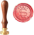 Vintage Santa Claus Monogram Sealing Wax Seal Stamp Wooden Handle Christmas Kit Custom Wedding Invitation Embellishment Christmas Gift Wrap Package Custom Logo Words Design Wax Seal Stamp Set