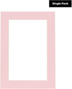 8x10 Mat for 6x8 Photo - Precut Soft Pink Picture Matboard for Frames Measuring 8 x 10 Inches - Bevel Cut Matte to Display Art Measuring 6 x 8 Inches - Acid Free ONE MAT