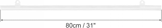 MECCANIXITY PVC Poster Hanger Rail Poster Strip Bar 80cm/31inch Clear with Clips for Poster, Map, 4 Set