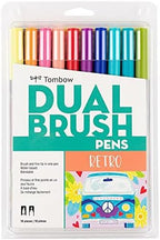 Tombow Dual Brush Pen Art Markers (10-Pack, Retro)