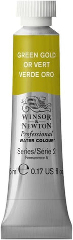 Winsor & Newton Professional Water Colour Paint, 0.17-oz Tube, Green Gold