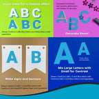 FreshCut Crafts 636 Pcs 1.5 in. Blue Bulletin Board Letters & Numbers, Capital Alphabet, Numbers, Punctuation, US Made Card Stock Punch Out Letters for Posters, Bulletin Boards, Classroom