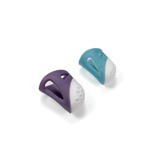 FIKLOTA 2 PCS Thimble Finger Protector - Non-Slip, Comfortable Quilting Craft Accessory for DIY Sewing and Household Projects