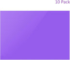 DMiotech 10Pcs Correction Gel Light Filter Overlay Transparent Plastic PVC Sheets Purple for Photo，Film,Video