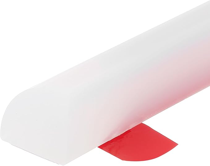 uxcell Flexible Molding Trim, 39 Inch Flexible Quarter Round Molding Silicone Peel and Stick Trim Self Adhesive Shower Water Barrier for Corner Decor Bathroom Kitchen, Transparent